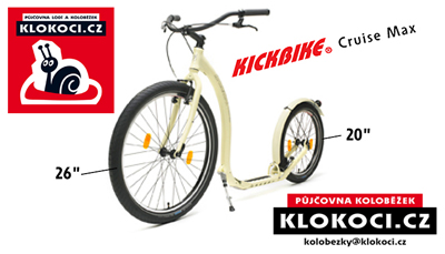 Koloběžka Kickbike Cruise Max v Půjčovně koloběžek Klokočí v Malé Skále